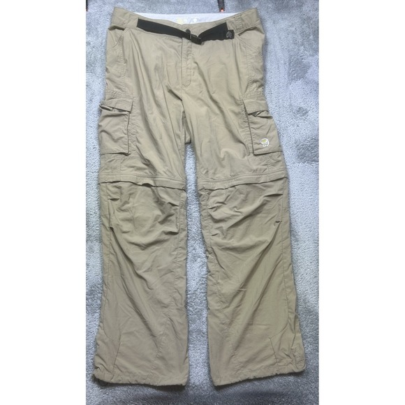 Other - Mountain Hardwear Convertible Pants Mens XL LONG Beige Belted Nylon Outdoor Hike